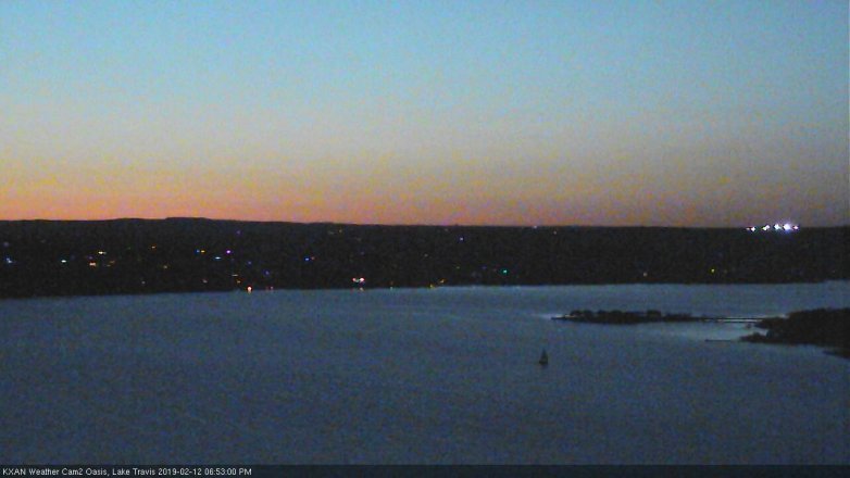 Lake Travis webcam, February 12, 2019 5:55 PM CT