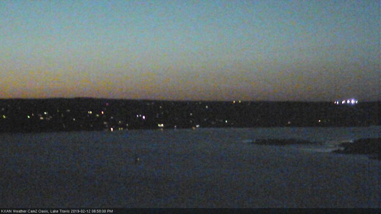 Lake Travis webcam, February 12, 2019 6:00 PM CT