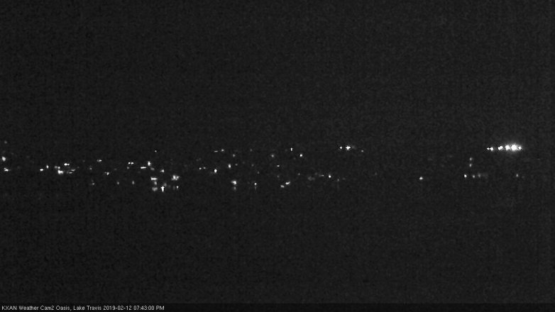 Lake Travis webcam, February 12, 2019 6:45 PM CT