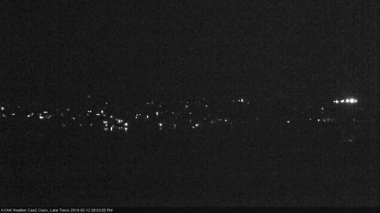 Lake Travis webcam, February 12, 2019 7:05 PM CT