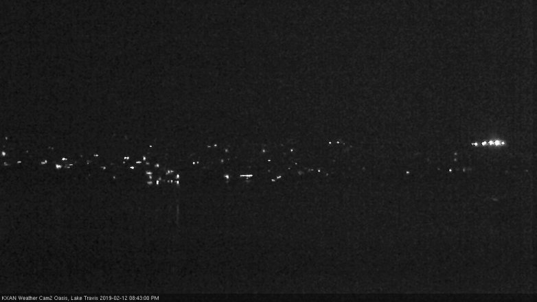 Lake Travis webcam, February 12, 2019 7:45 PM CT