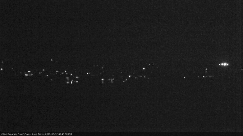 Lake Travis webcam, February 12, 2019 8:45 PM CT