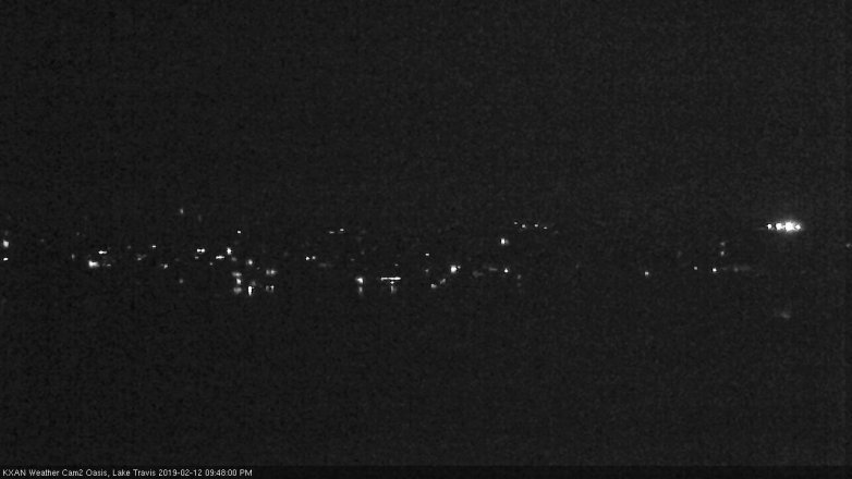 Lake Travis webcam, February 12, 2019 8:50 PM CT