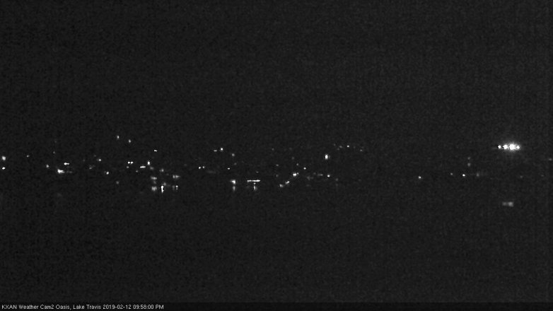 Lake Travis webcam, February 12, 2019 9:00 PM CT