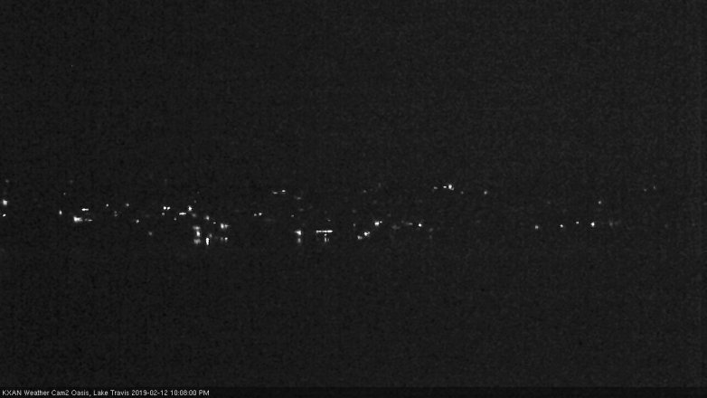 Lake Travis webcam, February 12, 2019 9:10 PM CT