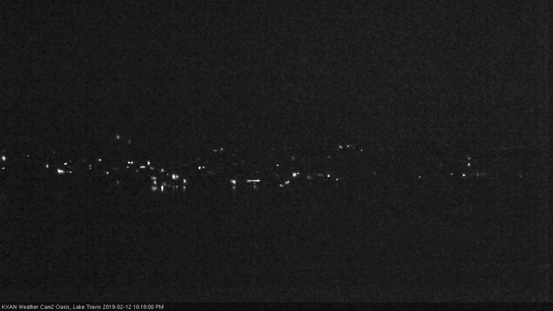 Lake Travis webcam, February 12, 2019 9:20 PM CT
