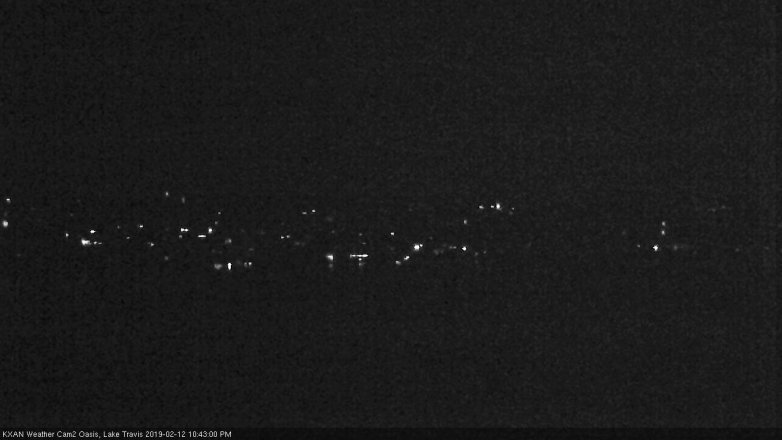 Lake Travis webcam, February 12, 2019 9:45 PM CT