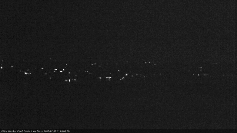 Lake Travis webcam, February 12, 2019 10:05 PM CT