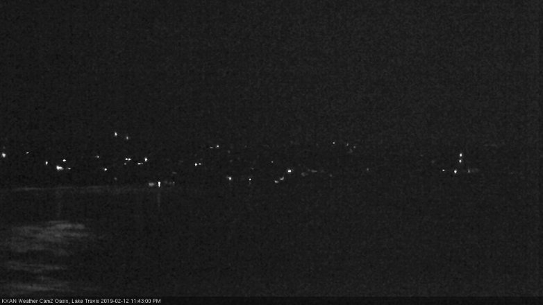 Lake Travis webcam, February 12, 2019 10:45 PM CT