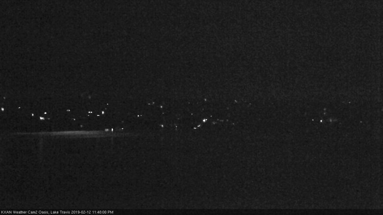 Lake Travis webcam, February 12, 2019 10:50 PM CT