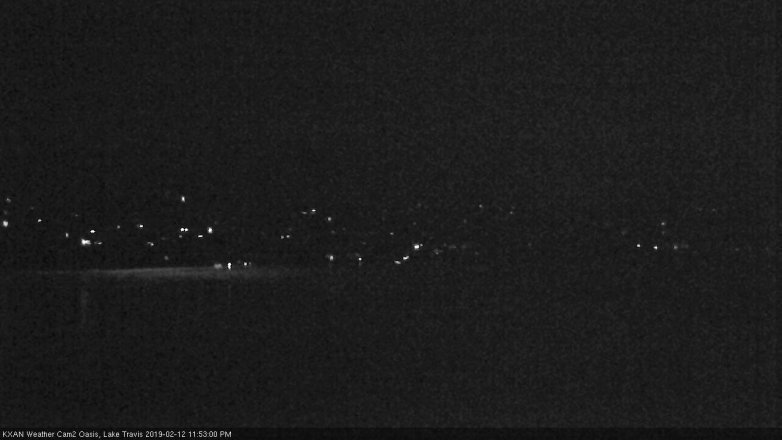Lake Travis webcam, February 12, 2019 10:55 PM CT