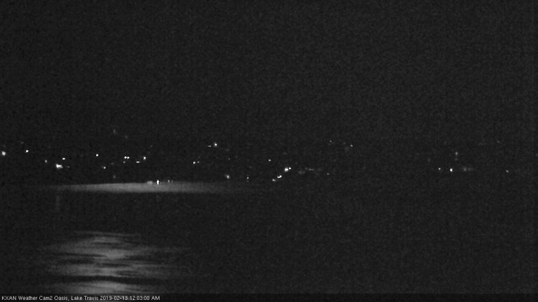 Lake Travis webcam, February 12, 2019 11:05 PM CT