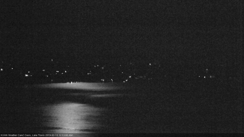 Lake Travis webcam, February 12, 2019 11:15 PM CT