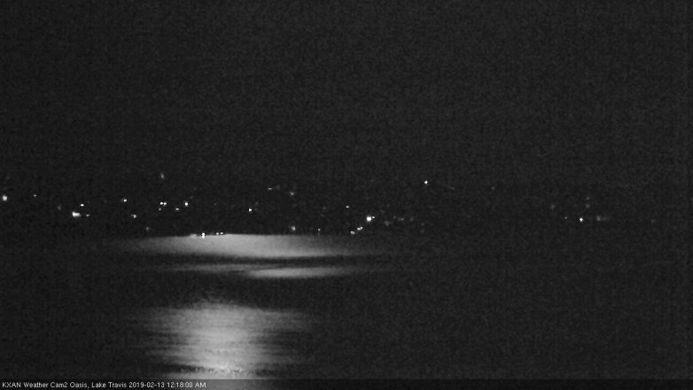 Lake Travis webcam, February 12, 2019 11:20 PM CT