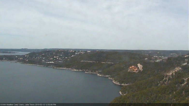 Lake Travis webcam, February 13, 2019 11:55 AM CT
