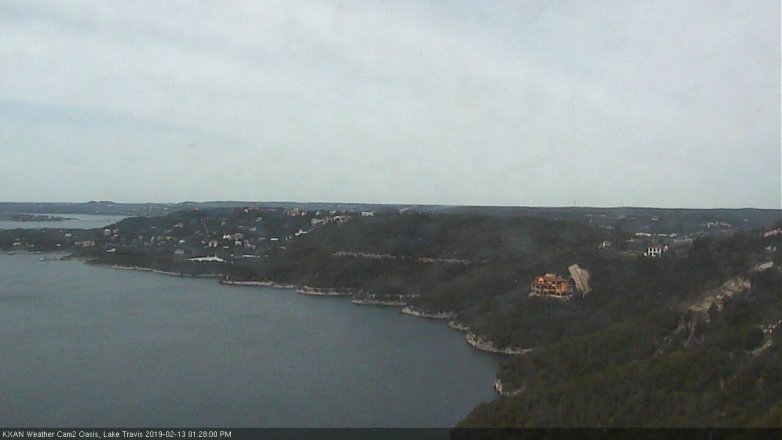 Lake Travis webcam, February 13, 2019 12:30 PM CT