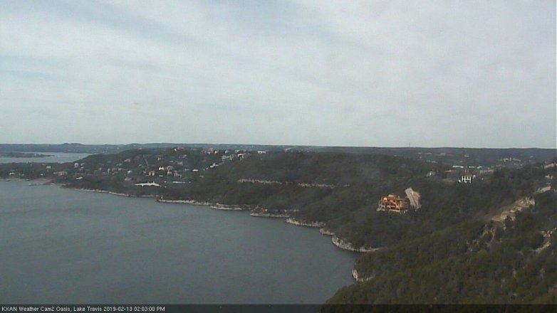 Lake Travis webcam, February 13, 2019 1:05 PM CT