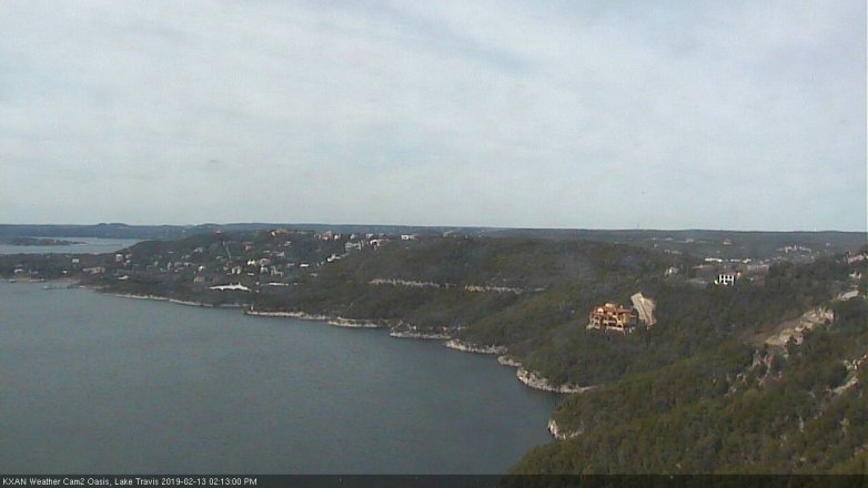 Lake Travis webcam, February 13, 2019 1:15 PM CT