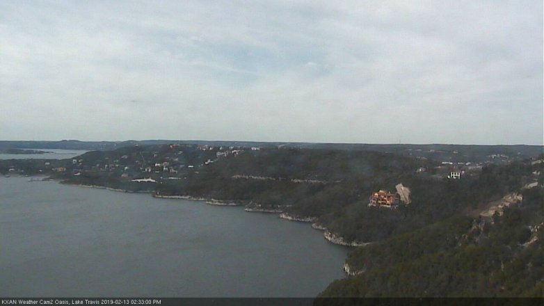 Lake Travis webcam, February 13, 2019 1:35 PM CT