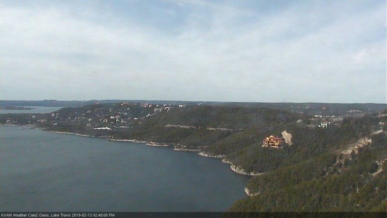 Lake Travis webcam, February 13, 2019 1:50 PM CT