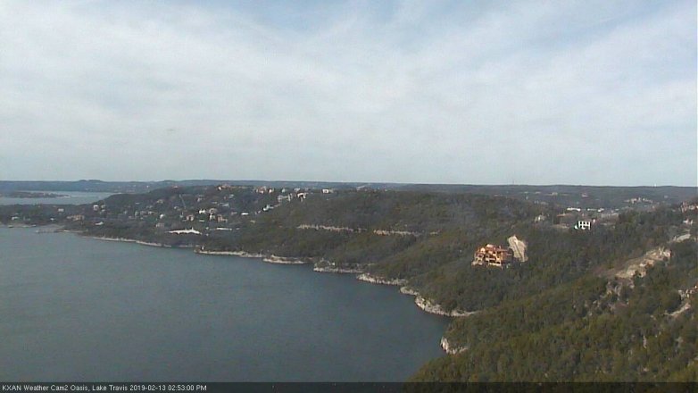Lake Travis webcam, February 13, 2019 1:55 PM CT