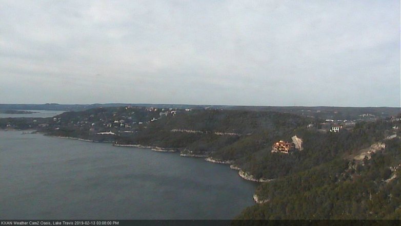 Lake Travis webcam, February 13, 2019 2:10 PM CT