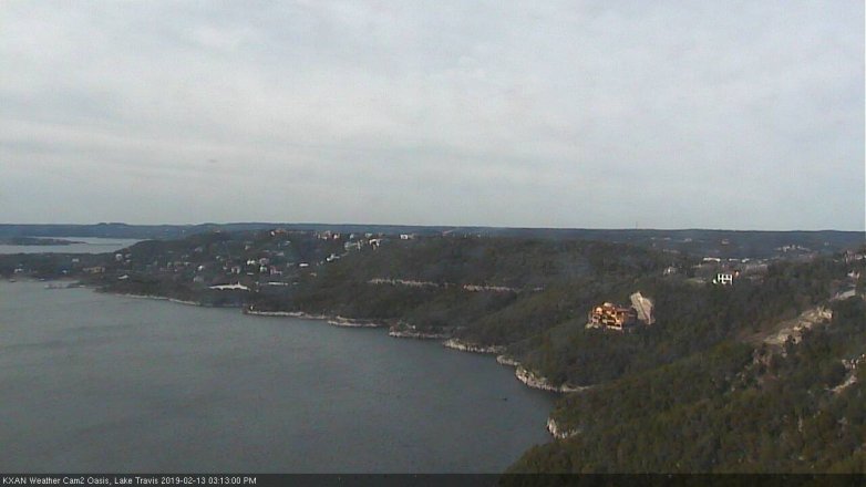 Lake Travis webcam, February 13, 2019 2:15 PM CT