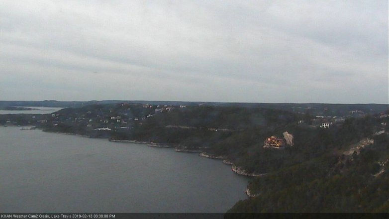 Lake Travis webcam, February 13, 2019 2:40 PM CT