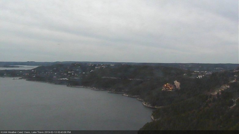 Lake Travis webcam, February 13, 2019 2:45 PM CT