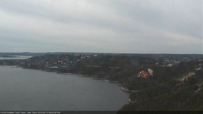 Lake Travis webcam, February 13, 2019 3:05 PM CT