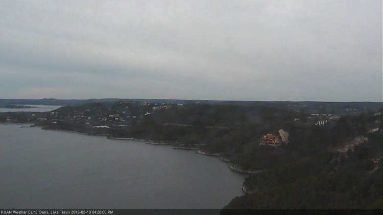 Lake Travis webcam, February 13, 2019 3:30 PM CT