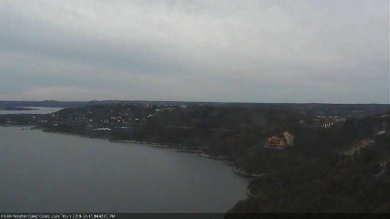 Lake Travis webcam, February 13, 2019 3:45 PM CT