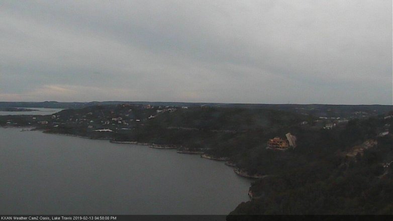 Lake Travis webcam, February 13, 2019 4:00 PM CT