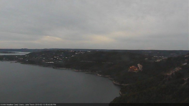 Lake Travis webcam, February 13, 2019 4:45 PM CT