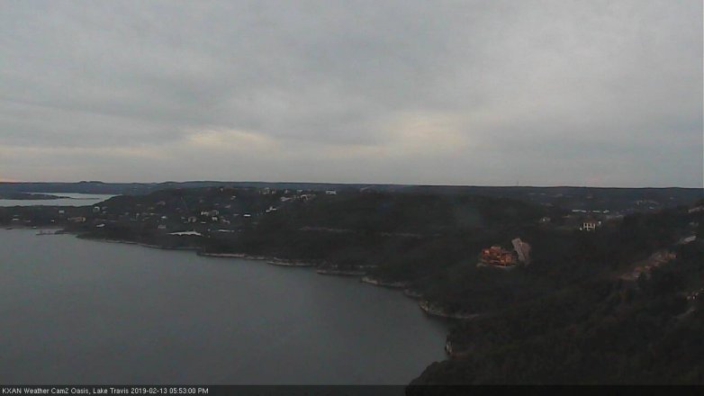 Lake Travis webcam, February 13, 2019 4:55 PM CT