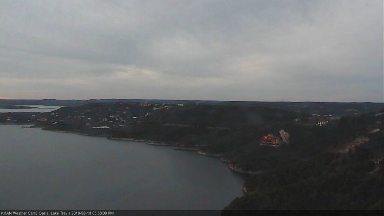 Lake Travis webcam, February 13, 2019 5:00 PM CT
