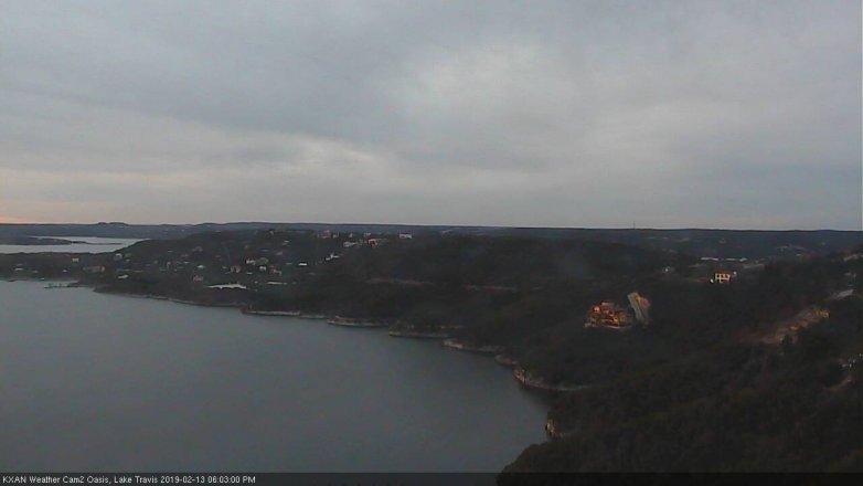 Lake Travis webcam, February 13, 2019 5:05 PM CT