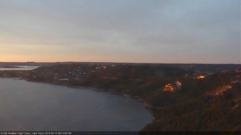 Lake Travis webcam, February 13, 2019 5:15 PM CT