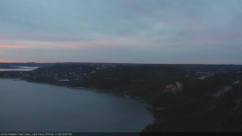 Lake Travis webcam, February 13, 2019 5:25 PM CT