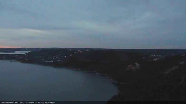 Lake Travis webcam, February 13, 2019 5:30 PM CT