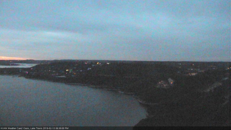 Lake Travis webcam, February 13, 2019 5:40 PM CT
