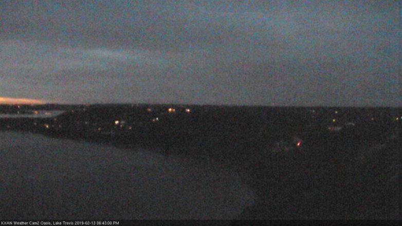 Lake Travis webcam, February 13, 2019 5:45 PM CT
