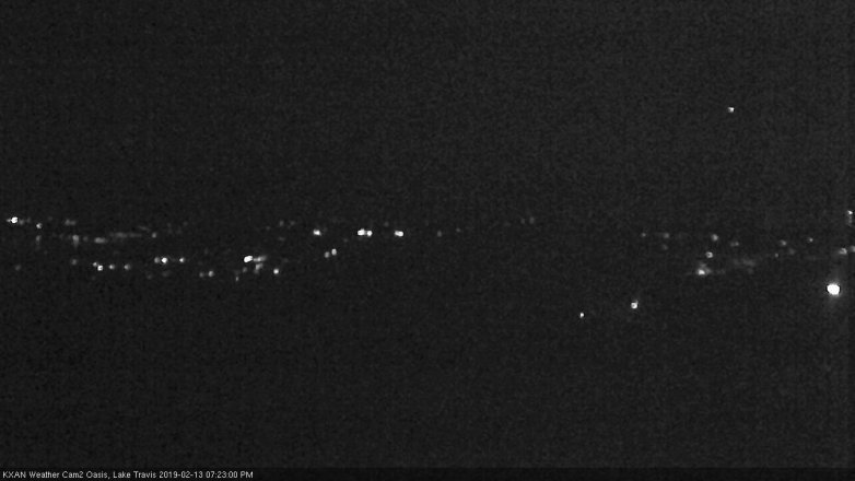 Lake Travis webcam, February 13, 2019 6:25 PM CT