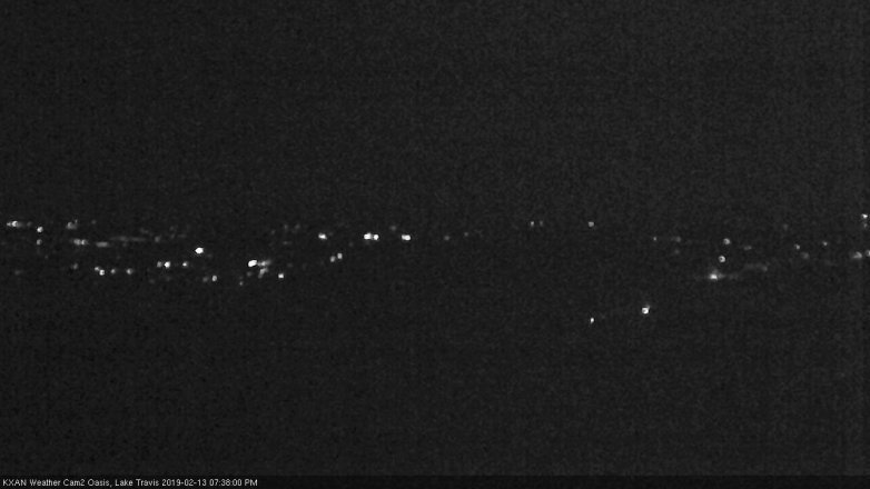 Lake Travis webcam, February 13, 2019 6:40 PM CT