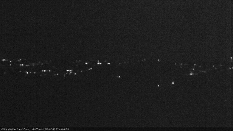Lake Travis webcam, February 13, 2019 6:45 PM CT