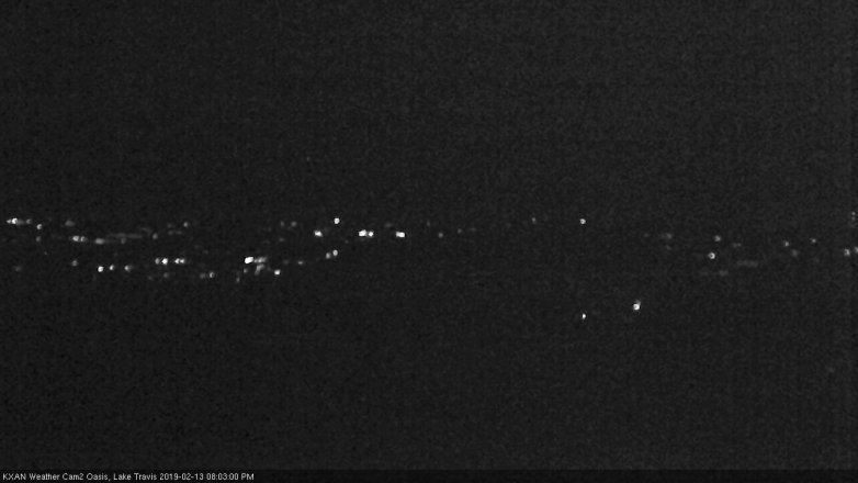 Lake Travis webcam, February 13, 2019 7:05 PM CT
