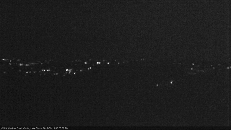 Lake Travis webcam, February 13, 2019 7:30 PM CT