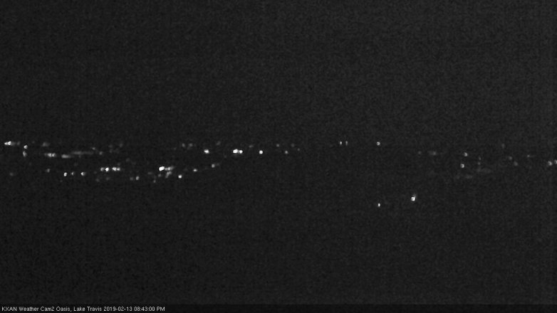 Lake Travis webcam, February 13, 2019 7:45 PM CT