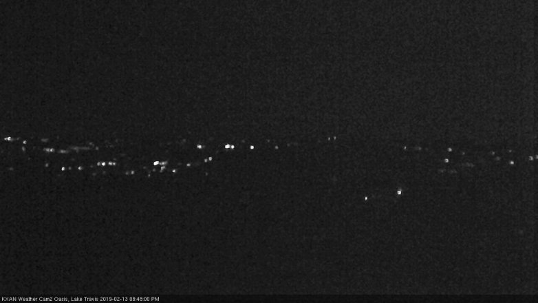 Lake Travis webcam, February 13, 2019 7:50 PM CT