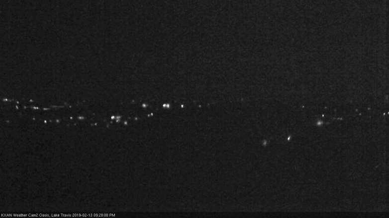 Lake Travis webcam, February 13, 2019 8:30 PM CT